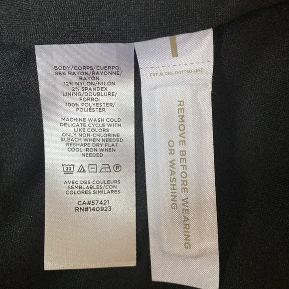 NWT Loft Black Scalloped Dress - Picture 7 of 8